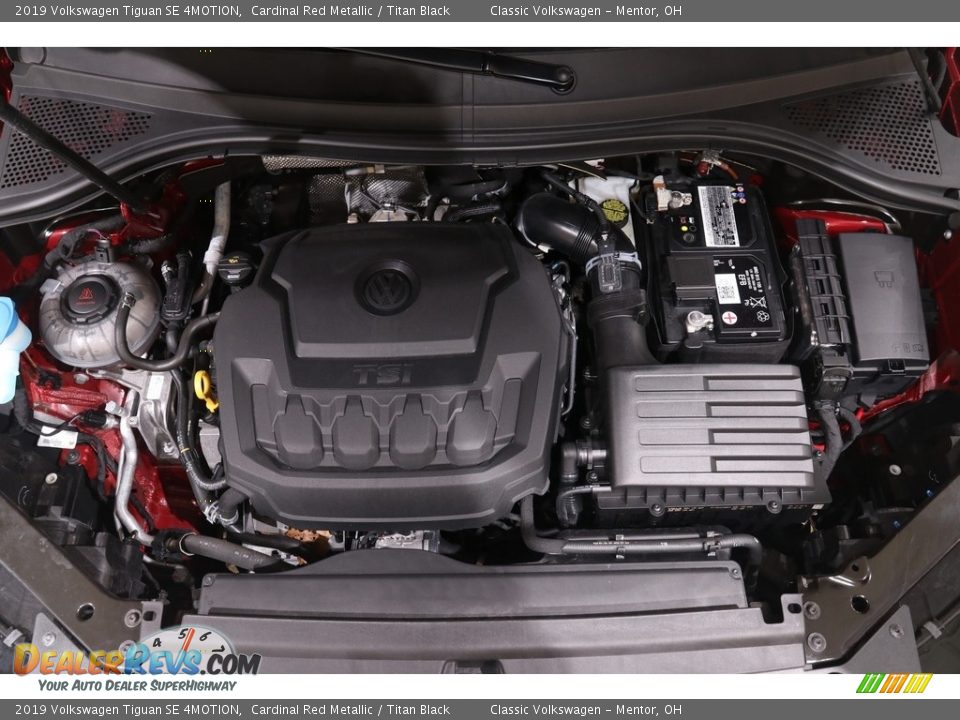 2019 Volkswagen Tiguan SE 4MOTION Cardinal Red Metallic / Titan Black Photo #36