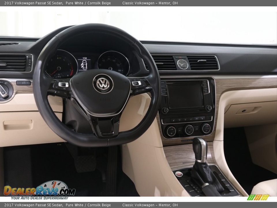2017 Volkswagen Passat SE Sedan Pure White / Cornsilk Beige Photo #6