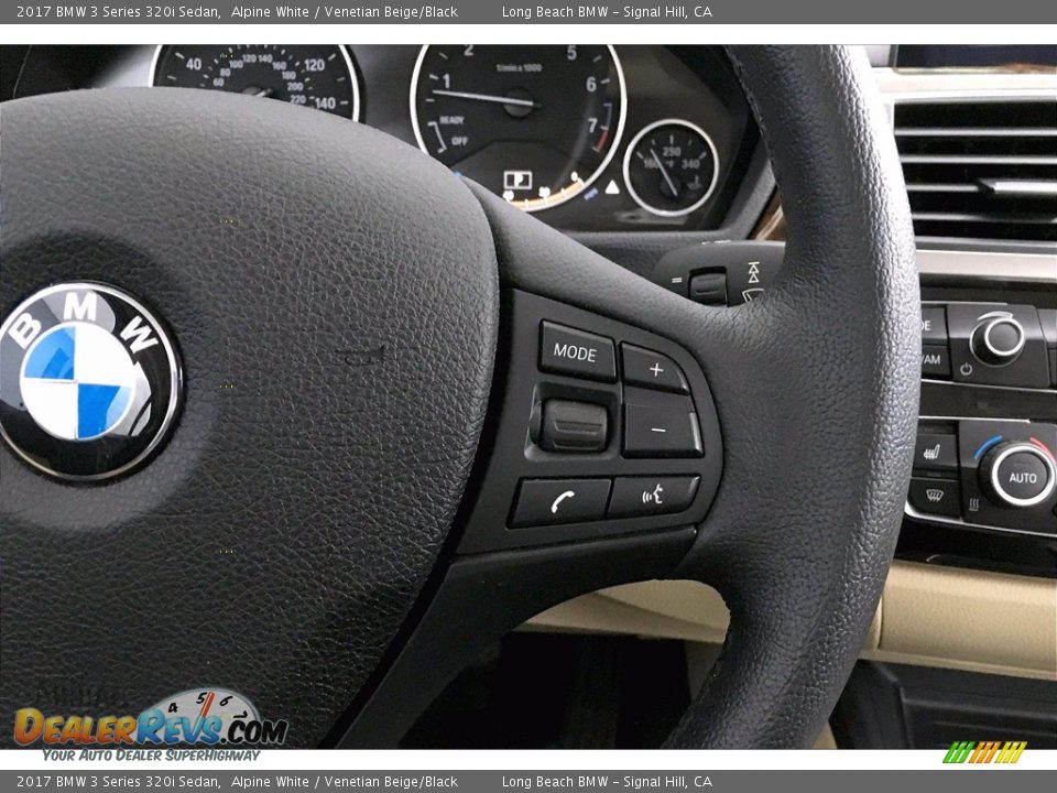 2017 BMW 3 Series 320i Sedan Alpine White / Venetian Beige/Black Photo #19