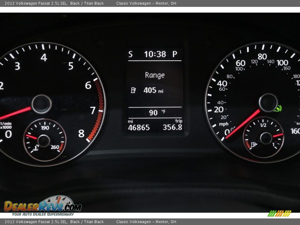 2013 Volkswagen Passat 2.5L SEL Gauges Photo #9