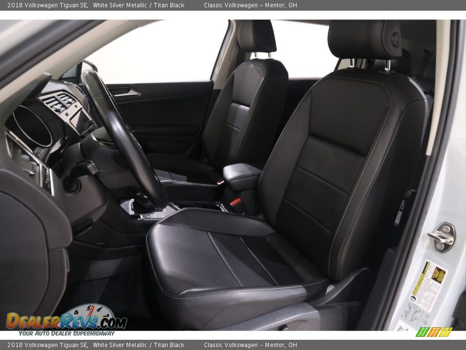 2018 Volkswagen Tiguan SE White Silver Metallic / Titan Black Photo #5
