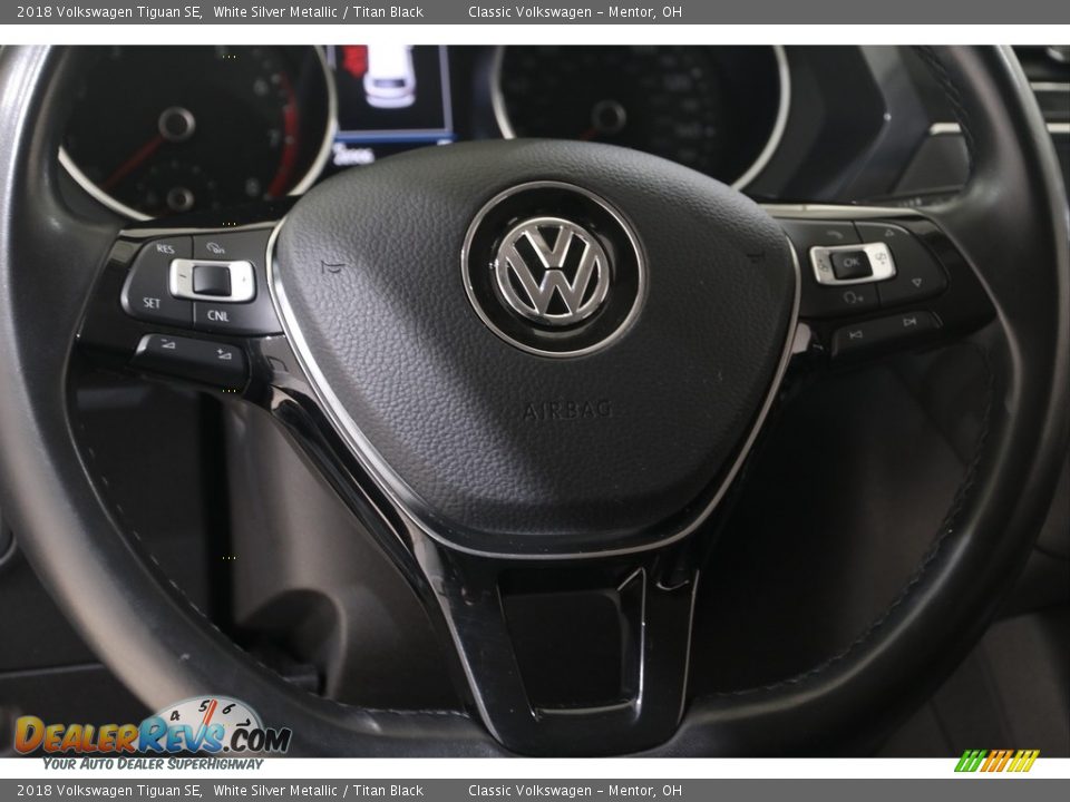 2018 Volkswagen Tiguan SE White Silver Metallic / Titan Black Photo #7