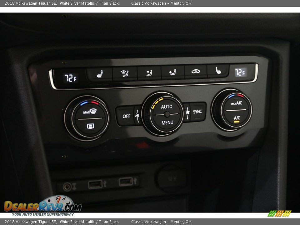 2018 Volkswagen Tiguan SE White Silver Metallic / Titan Black Photo #19