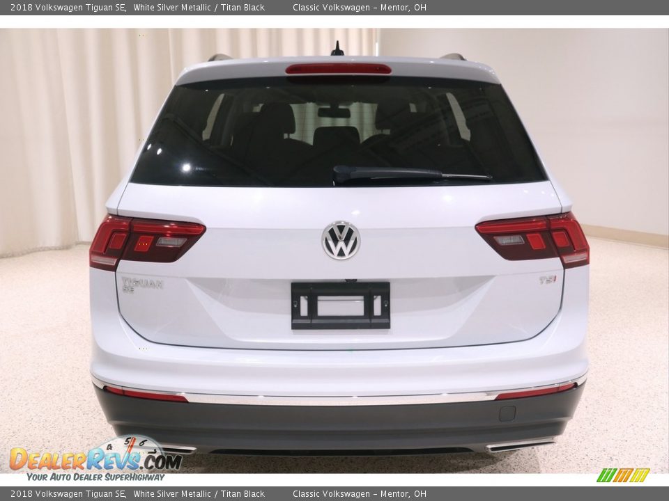 2018 Volkswagen Tiguan SE White Silver Metallic / Titan Black Photo #24