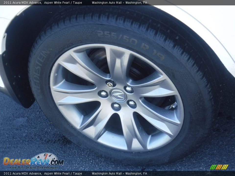 2011 Acura MDX Advance Aspen White Pearl / Taupe Photo #3
