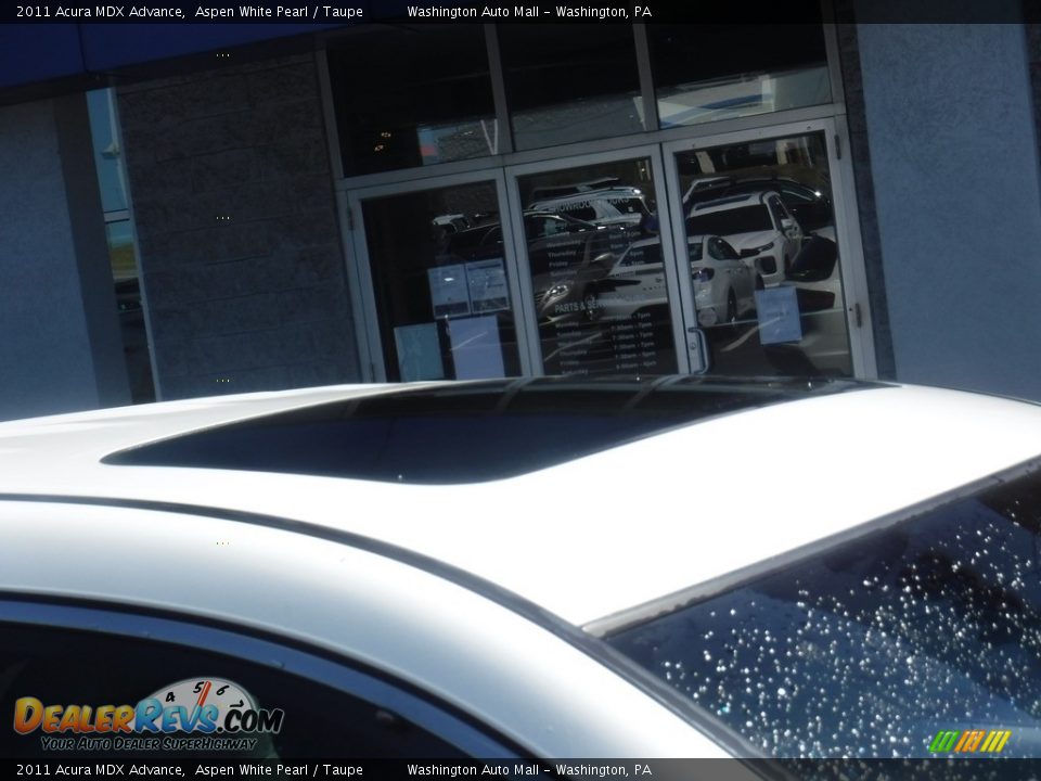 2011 Acura MDX Advance Aspen White Pearl / Taupe Photo #4