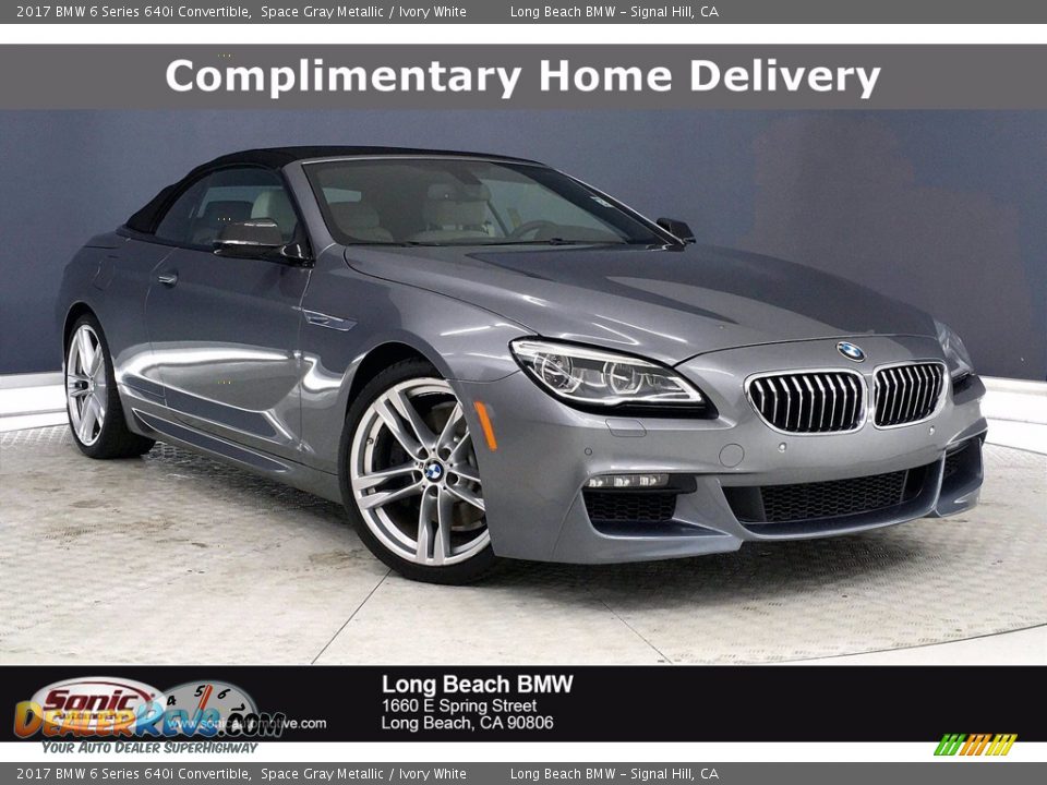 2017 BMW 6 Series 640i Convertible Space Gray Metallic / Ivory White Photo #1