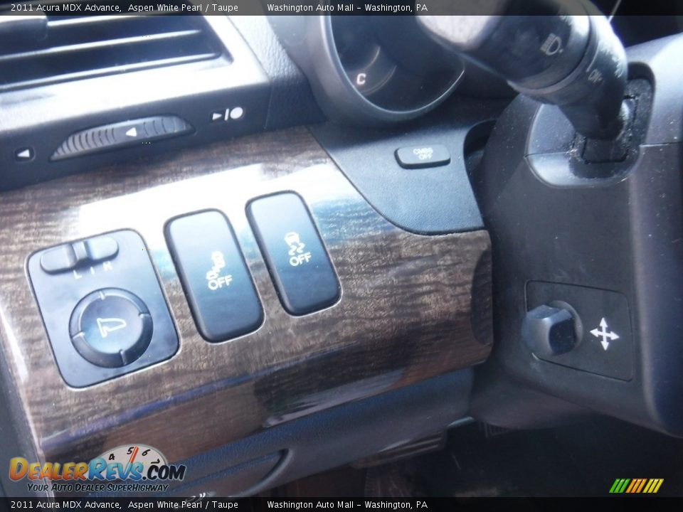 2011 Acura MDX Advance Aspen White Pearl / Taupe Photo #17