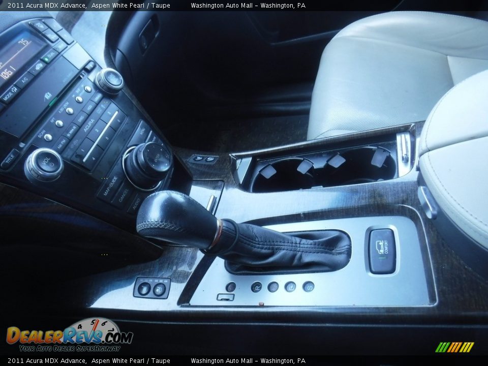 2011 Acura MDX Advance Aspen White Pearl / Taupe Photo #18