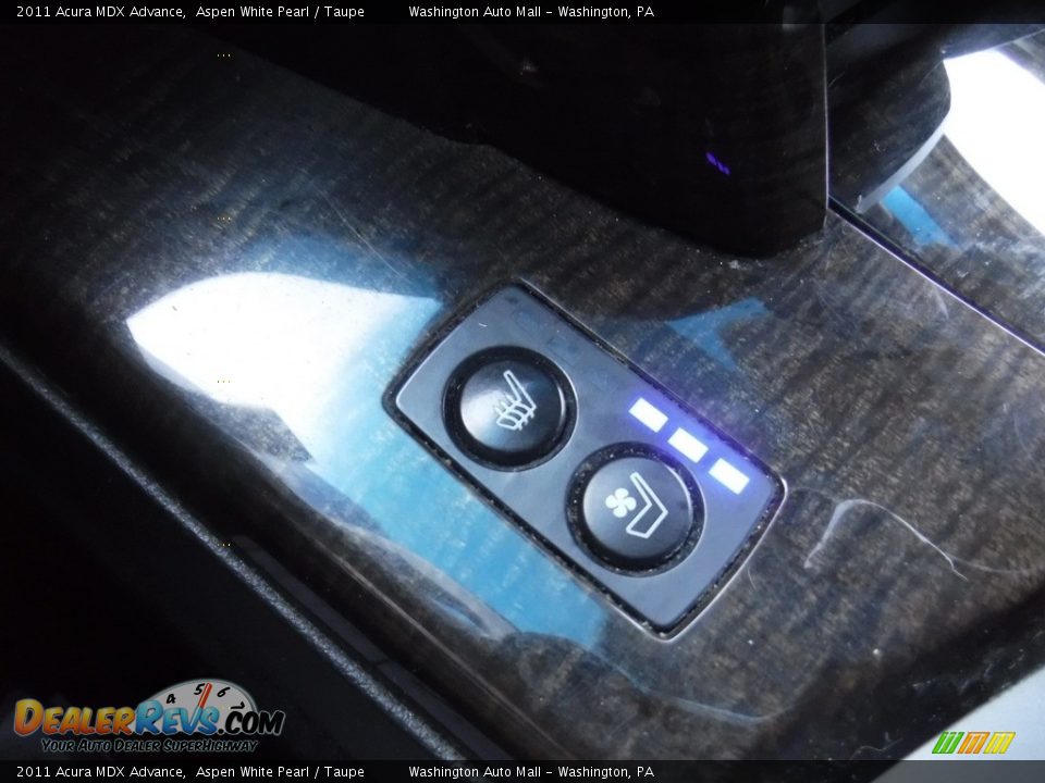 2011 Acura MDX Advance Aspen White Pearl / Taupe Photo #19