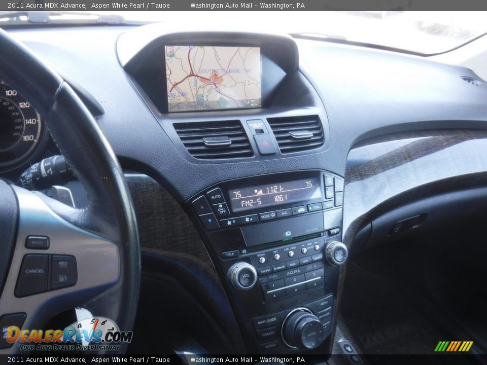2011 Acura MDX Advance Aspen White Pearl / Taupe Photo #20
