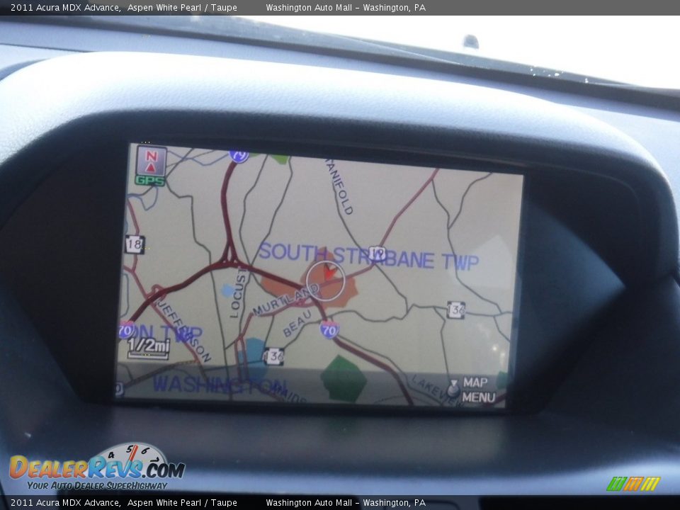 2011 Acura MDX Advance Aspen White Pearl / Taupe Photo #21