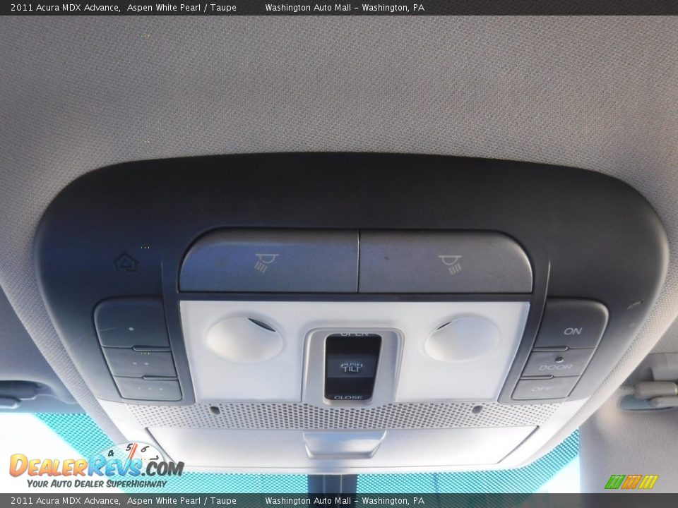2011 Acura MDX Advance Aspen White Pearl / Taupe Photo #24