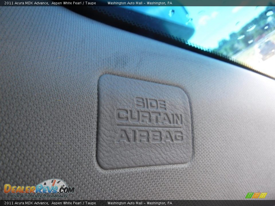 2011 Acura MDX Advance Aspen White Pearl / Taupe Photo #25