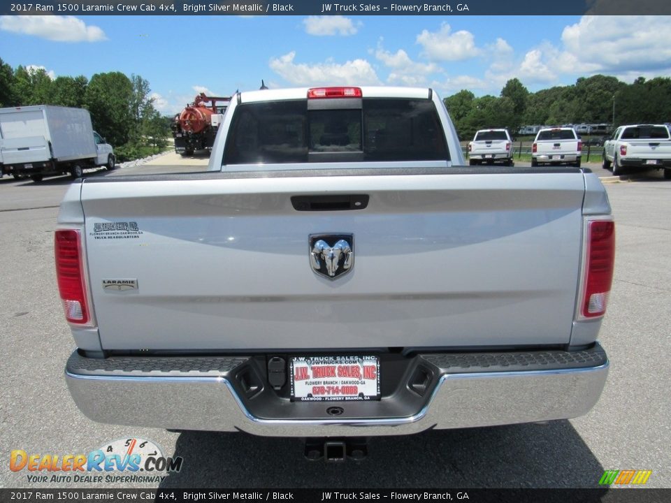 2017 Ram 1500 Laramie Crew Cab 4x4 Bright Silver Metallic / Black Photo #2