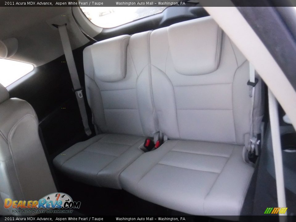 2011 Acura MDX Advance Aspen White Pearl / Taupe Photo #27