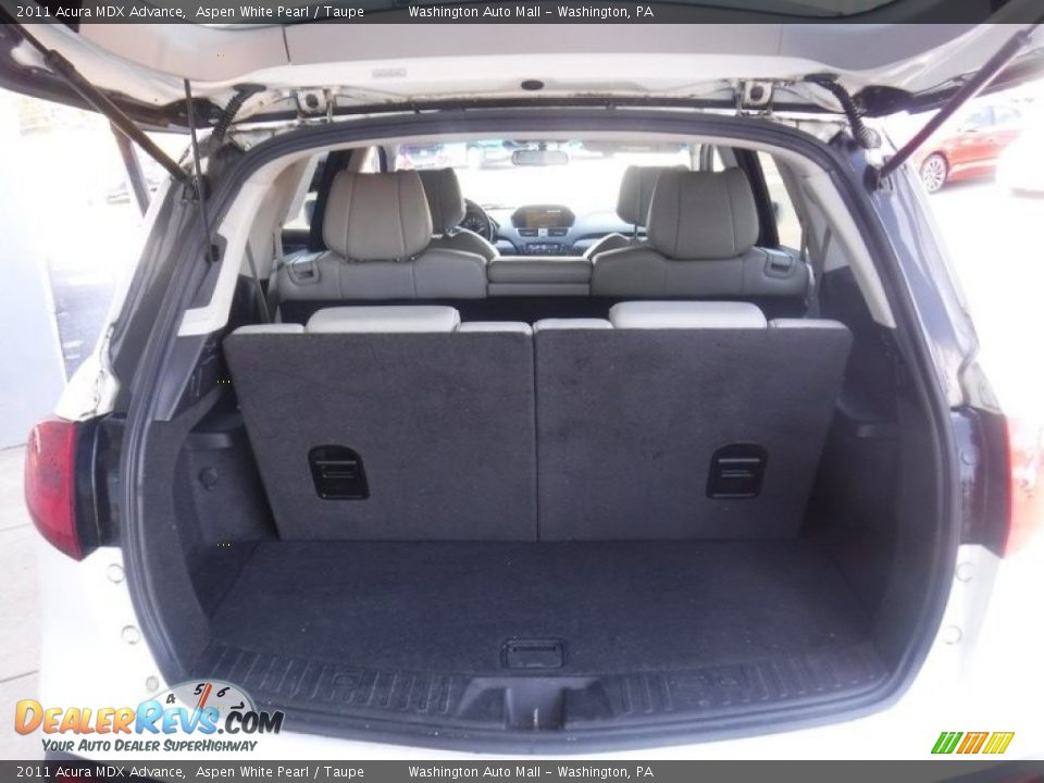 2011 Acura MDX Advance Aspen White Pearl / Taupe Photo #28