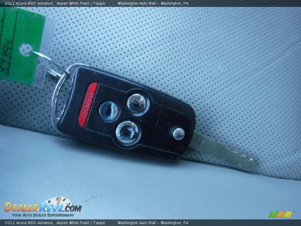 2011 Acura MDX Advance Aspen White Pearl / Taupe Photo #30