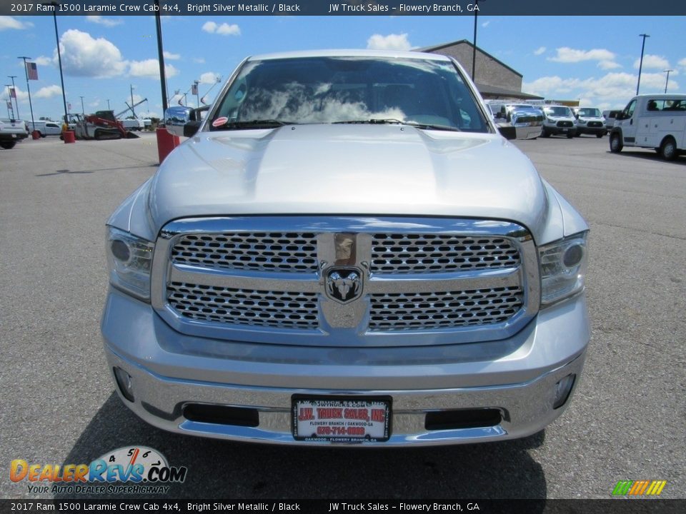 2017 Ram 1500 Laramie Crew Cab 4x4 Bright Silver Metallic / Black Photo #6