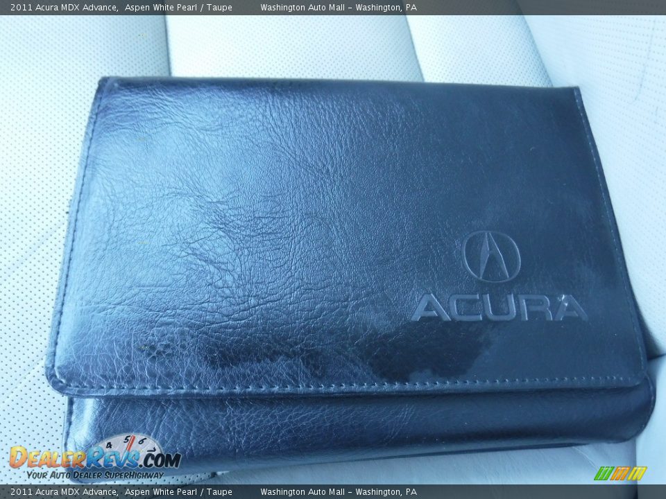 2011 Acura MDX Advance Aspen White Pearl / Taupe Photo #31