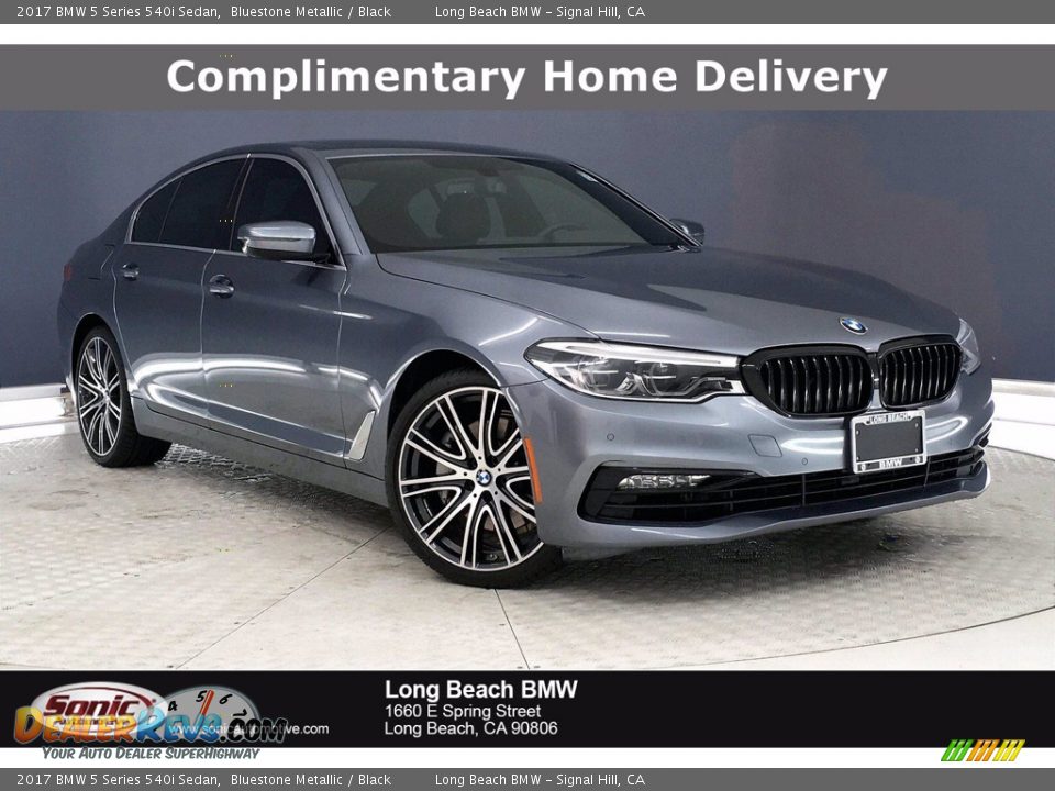 2017 BMW 5 Series 540i Sedan Bluestone Metallic / Black Photo #1