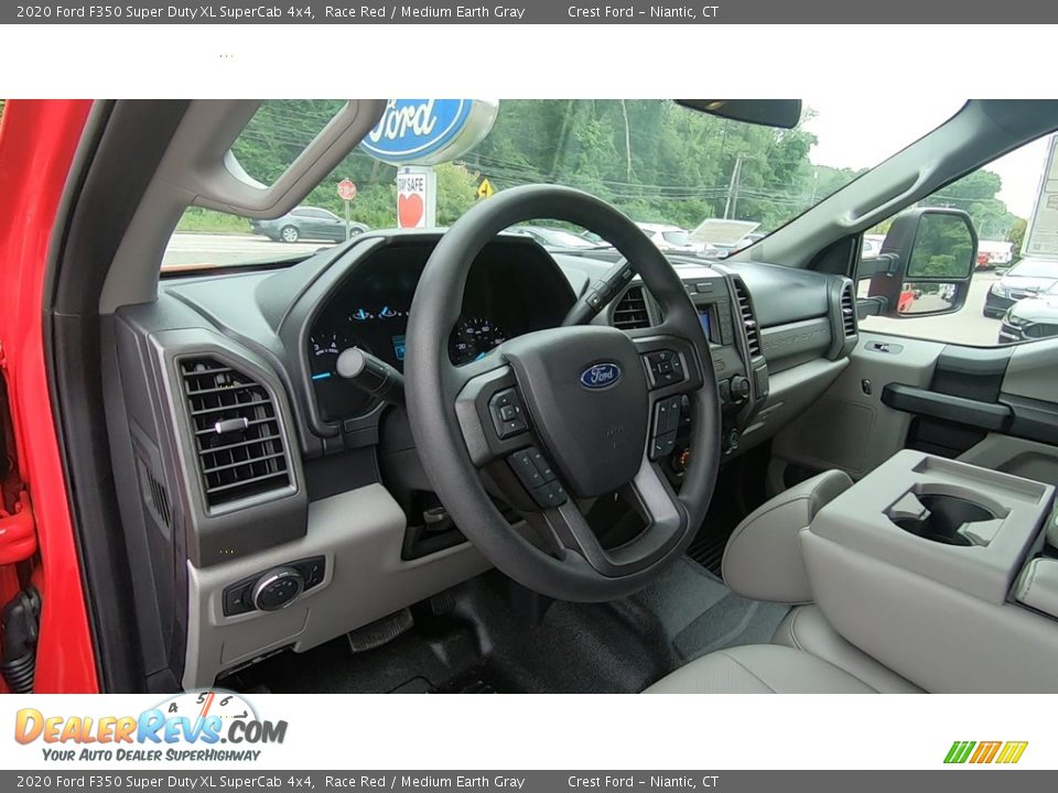 2020 Ford F350 Super Duty XL SuperCab 4x4 Race Red / Medium Earth Gray Photo #10