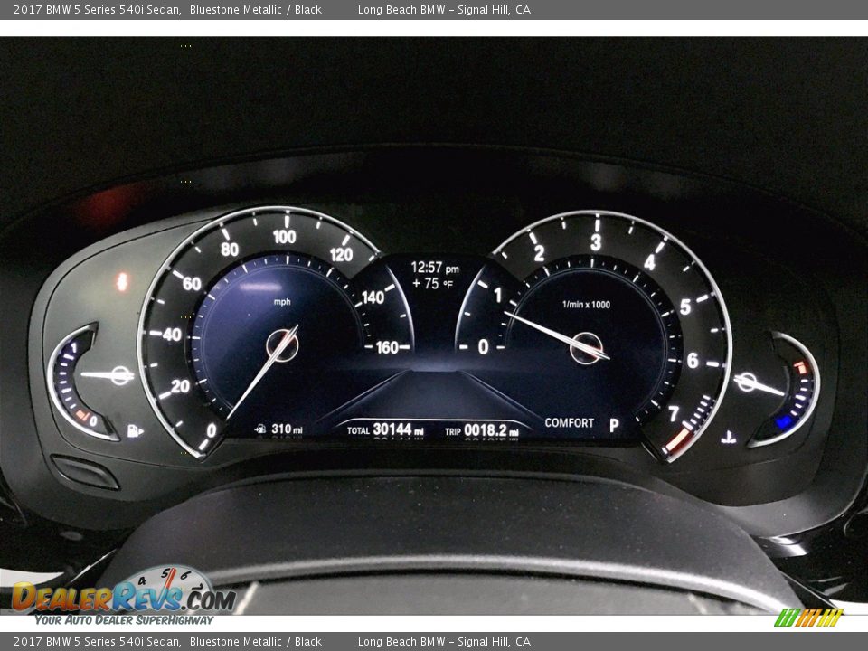 2017 BMW 5 Series 540i Sedan Bluestone Metallic / Black Photo #20