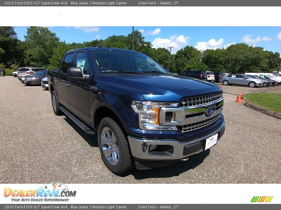 2020 Ford F150 XLT SuperCrew 4x4 Blue Jeans / Medium Light Camel Photo #1