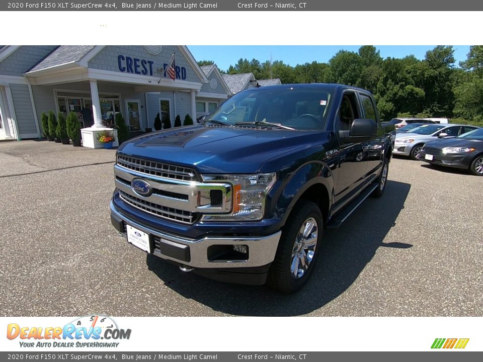 2020 Ford F150 XLT SuperCrew 4x4 Blue Jeans / Medium Light Camel Photo #3
