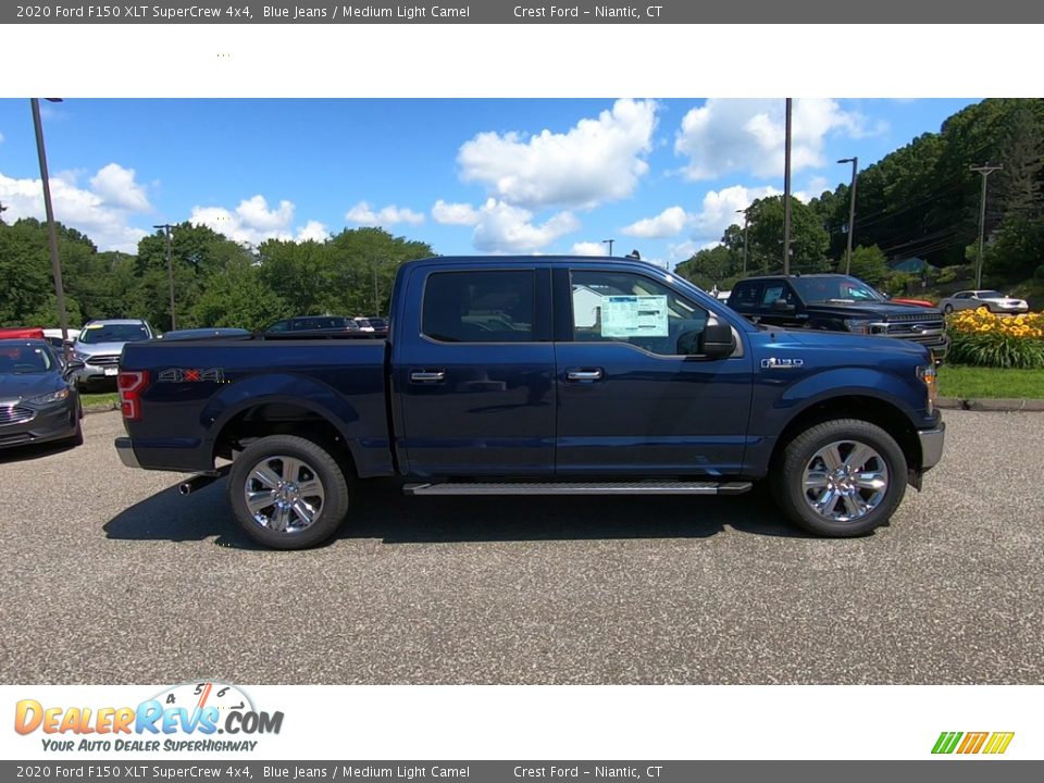 2020 Ford F150 XLT SuperCrew 4x4 Blue Jeans / Medium Light Camel Photo #8