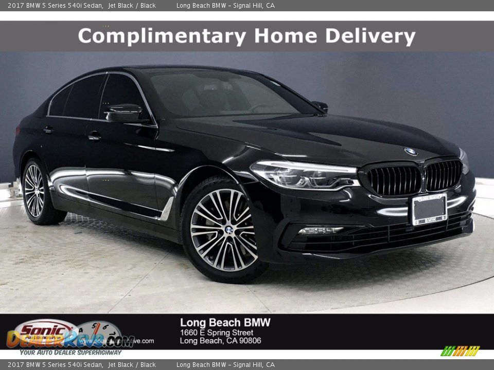 2017 BMW 5 Series 540i Sedan Jet Black / Black Photo #1