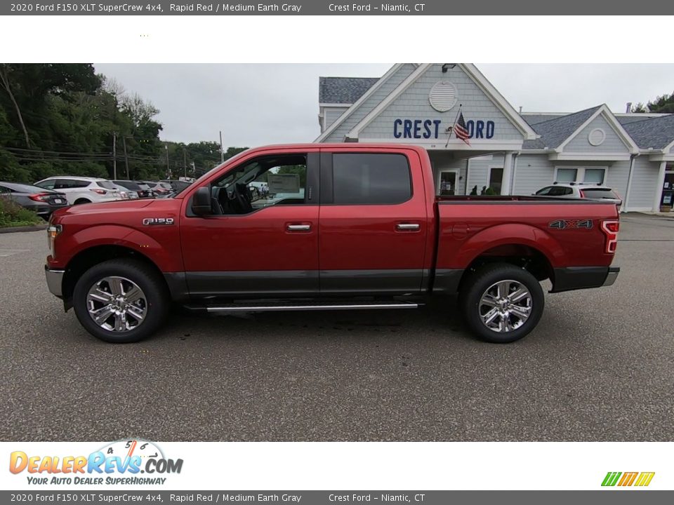 2020 Ford F150 XLT SuperCrew 4x4 Rapid Red / Medium Earth Gray Photo #4