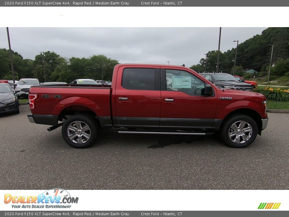 2020 Ford F150 XLT SuperCrew 4x4 Rapid Red / Medium Earth Gray Photo #8