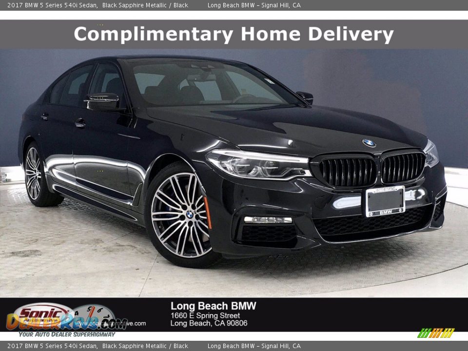 2017 BMW 5 Series 540i Sedan Black Sapphire Metallic / Black Photo #1
