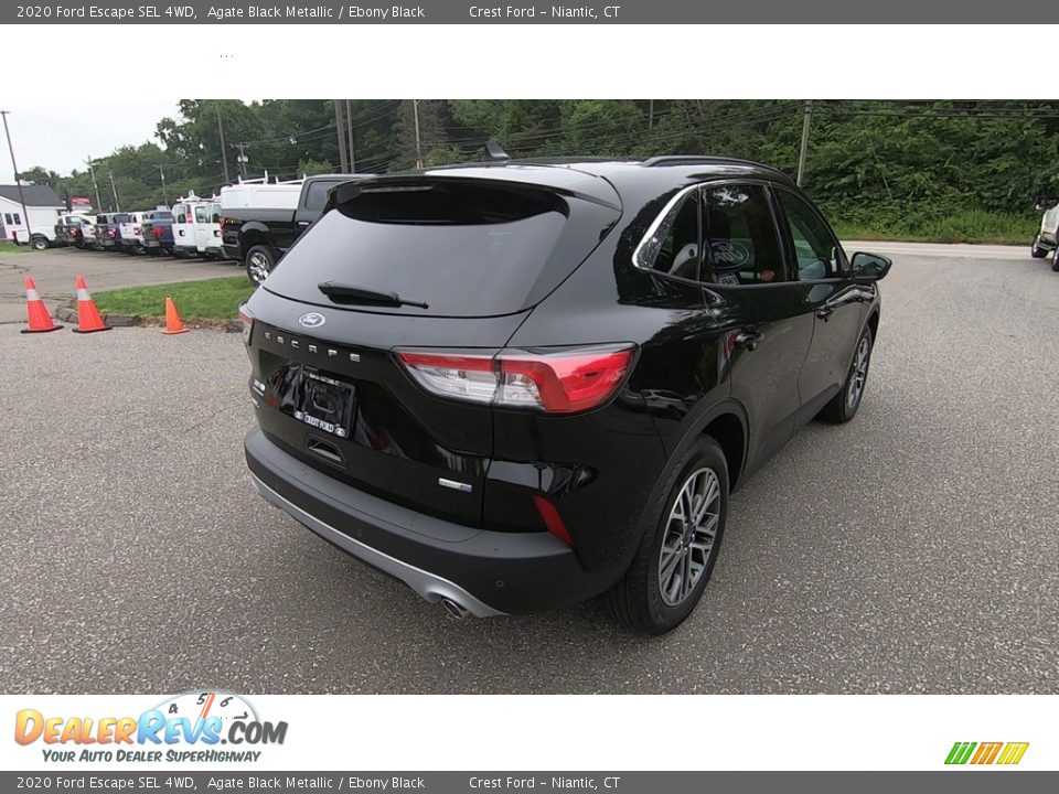 2020 Ford Escape SEL 4WD Agate Black Metallic / Ebony Black Photo #7