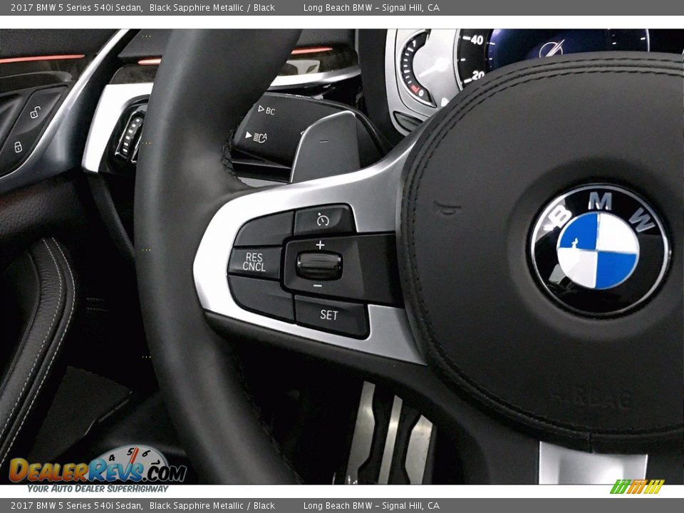 2017 BMW 5 Series 540i Sedan Black Sapphire Metallic / Black Photo #18