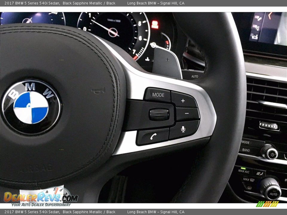 2017 BMW 5 Series 540i Sedan Black Sapphire Metallic / Black Photo #19