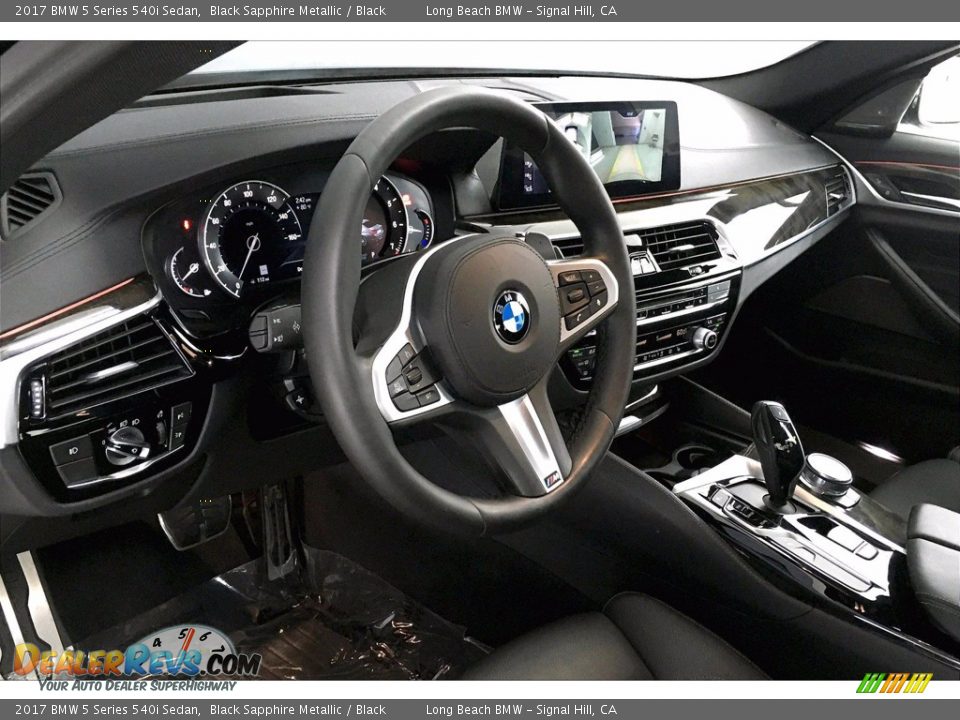 2017 BMW 5 Series 540i Sedan Black Sapphire Metallic / Black Photo #21