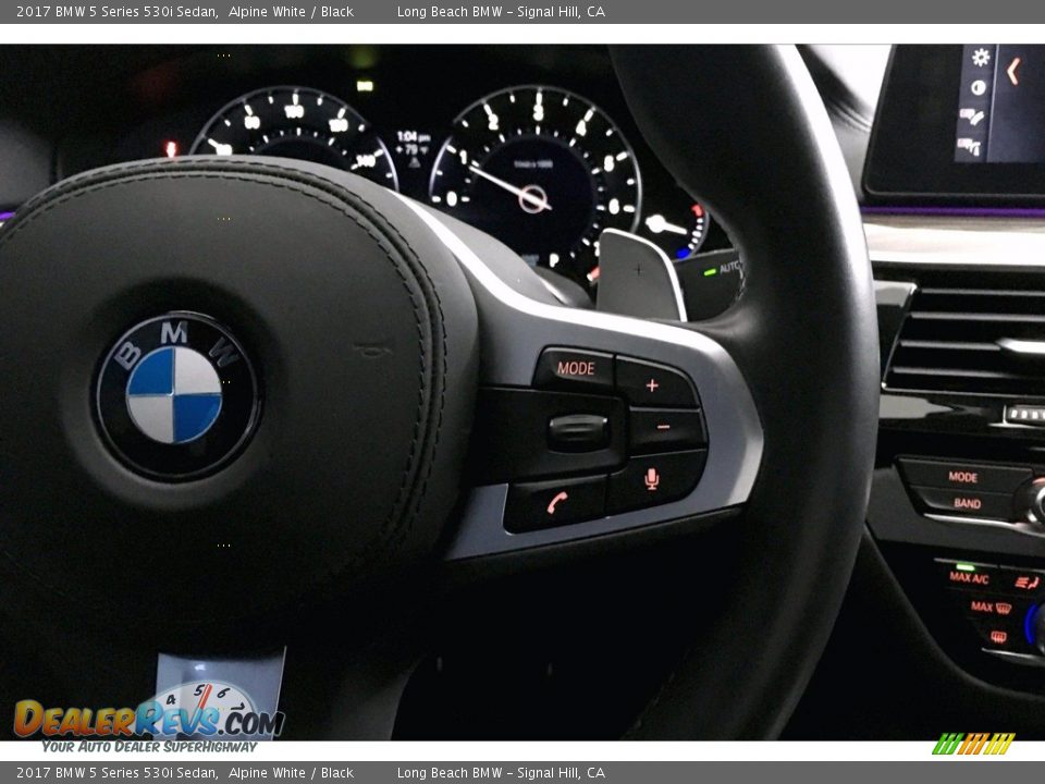 2017 BMW 5 Series 530i Sedan Alpine White / Black Photo #19