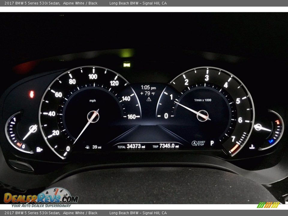 2017 BMW 5 Series 530i Sedan Alpine White / Black Photo #20