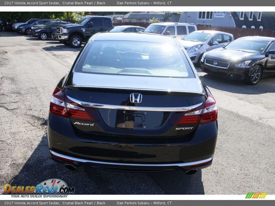 2017 Honda Accord Sport Sedan Crystal Black Pearl / Black Photo #6