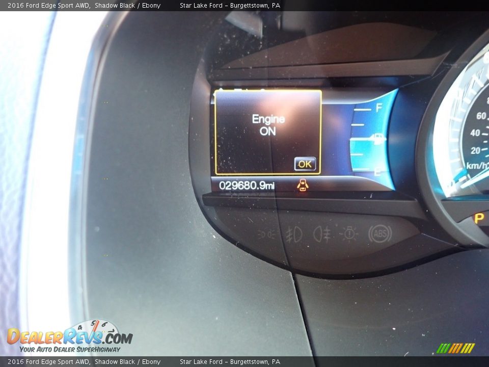 2016 Ford Edge Sport AWD Shadow Black / Ebony Photo #20