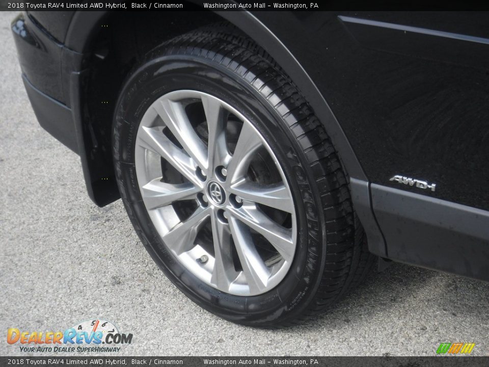 2018 Toyota RAV4 Limited AWD Hybrid Black / Cinnamon Photo #9