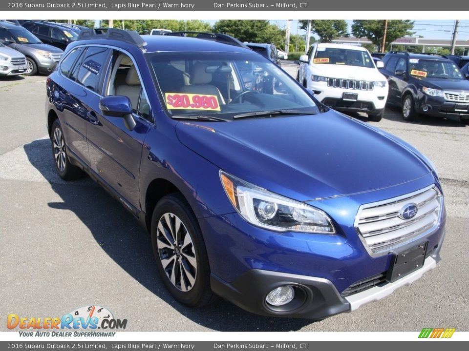 2016 Subaru Outback 2.5i Limited Lapis Blue Pearl / Warm Ivory Photo #3