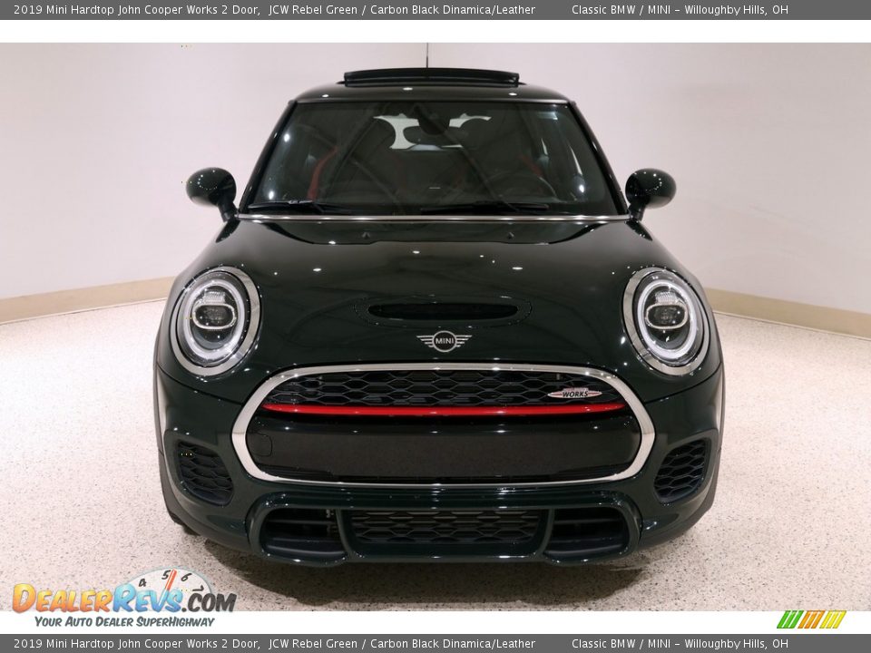 2019 Mini Hardtop John Cooper Works 2 Door JCW Rebel Green / Carbon Black Dinamica/Leather Photo #2