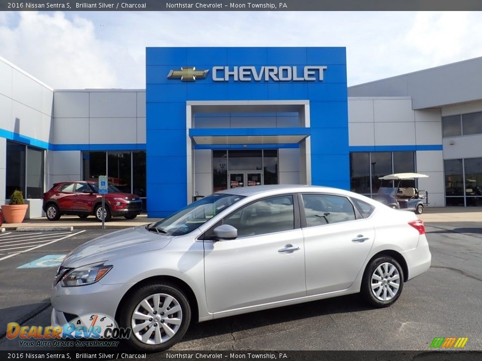 2016 Nissan Sentra S Brilliant Silver / Charcoal Photo #1