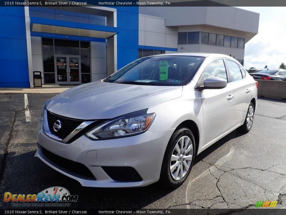 2016 Nissan Sentra S Brilliant Silver / Charcoal Photo #2