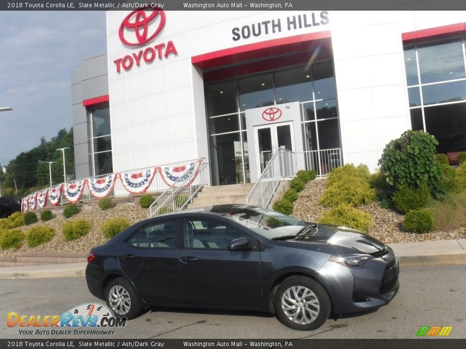 2018 Toyota Corolla LE Slate Metallic / Ash/Dark Gray Photo #2