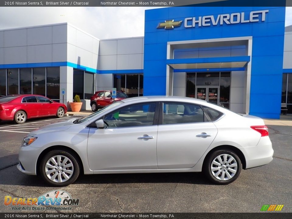 2016 Nissan Sentra S Brilliant Silver / Charcoal Photo #3