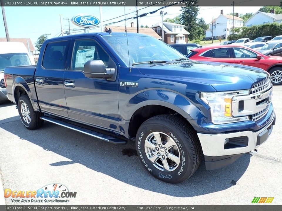 2020 Ford F150 XLT SuperCrew 4x4 Blue Jeans / Medium Earth Gray Photo #6